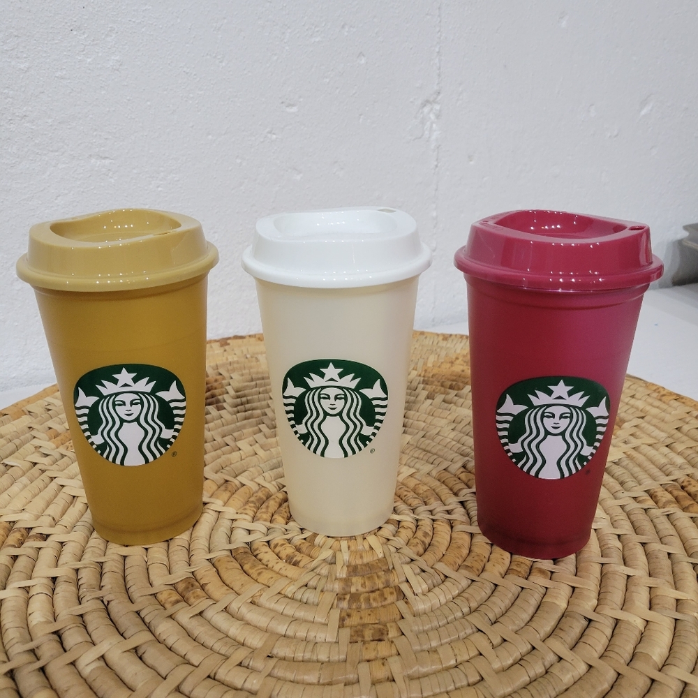 Starbucks 2013 Three Metallic Iridescent Holiday Christmas Tumblr 16 oz